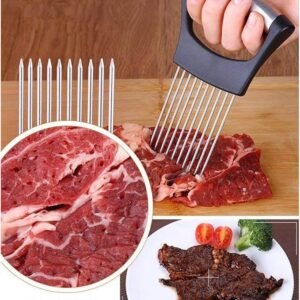 Onion Holder Slicer Vegetable tools Tomato Cutter Stainless Steel Kitchen Gadget