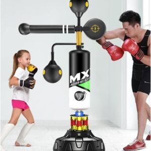 Speed Bags Boxing Reflex, Punching Bag with Spinning Bar, Height Adjustable Freestanding Speed Trainer
