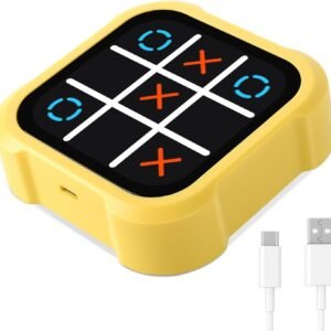 Tic Tac Toe Bolt Game, Electronic 4-in-1 Handheld Puzzle Game Console